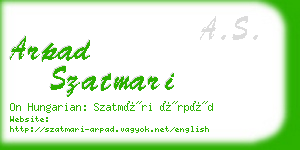 arpad szatmari business card